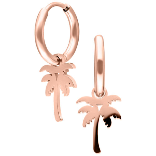 Mini Palm Hoops - Korvakorut (pari) - Ruusukultainen metalli