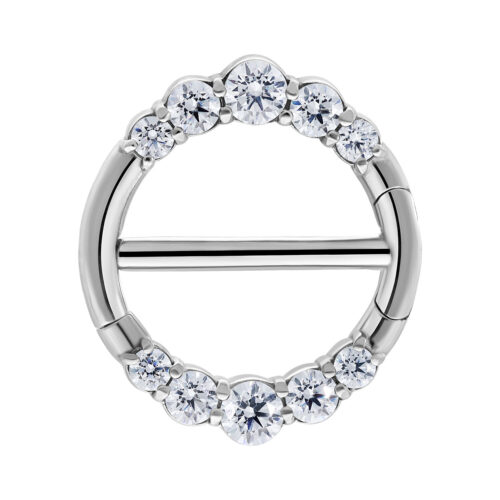 Double Crystal Hinged Nipple Clicker - nännikoru