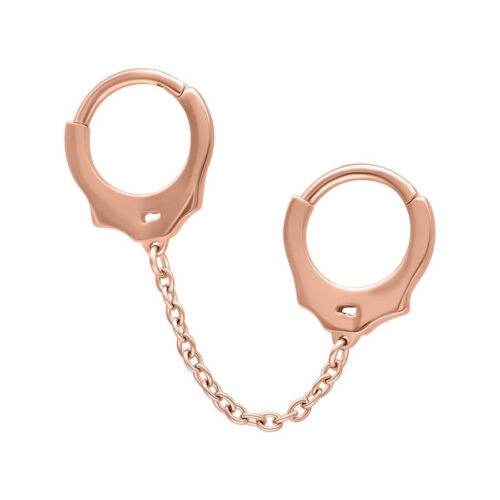 Cuffs Short Chain - Ruusukultainen metalli