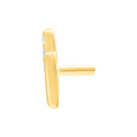 Kultainen Push Fit Crystal -lisäosa Bioplastille Kultainen Push Fit -lisäosa kirkkailla kristalleilla valkoisella taustalla