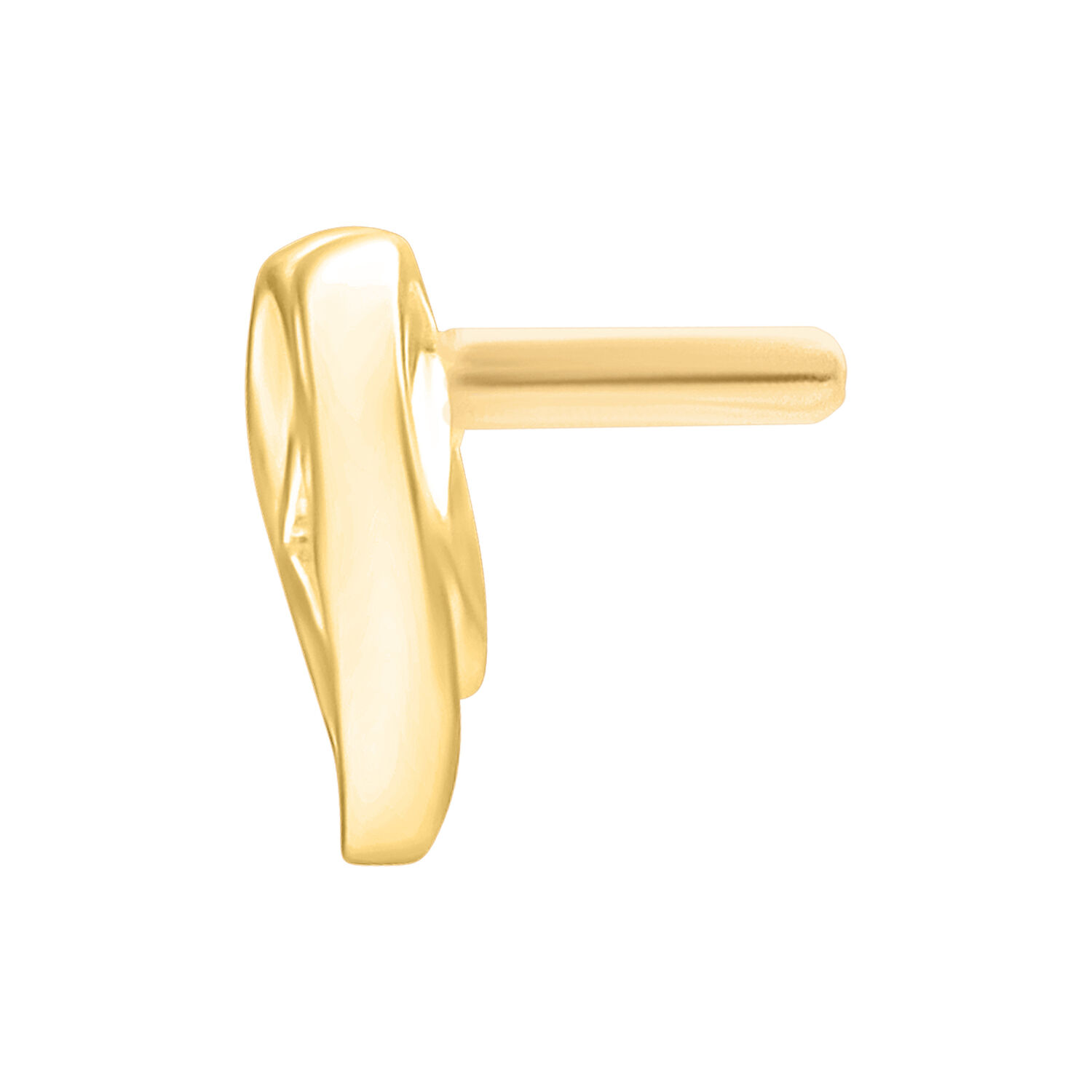 Kultainen Push Fit -lisäosa silmän muodossa, jossa kirkas kristalli valkoisella taustalla