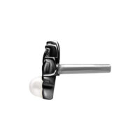 Musta Push Fit -osa helmikuviolla valkoisella taustalla