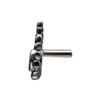 Musta Push Fit Bead Drop -lisäosa hopeasta valkoisella taustalla