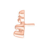 Ruusu-kultainen Gummi Bear -lisäosa Bioplastille valkoisella taustalla