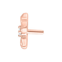 Ruusukultainen Push Fit Hibiscus -osa hopeasta valkoisella taustalla