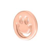 Ruusuinen Smiley -lisäke Push Fit -kiinnitykselle valkoisella taustalla