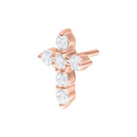 Ruusuinen ristipäällinen kirkkailla kristalleilla, studiotausta