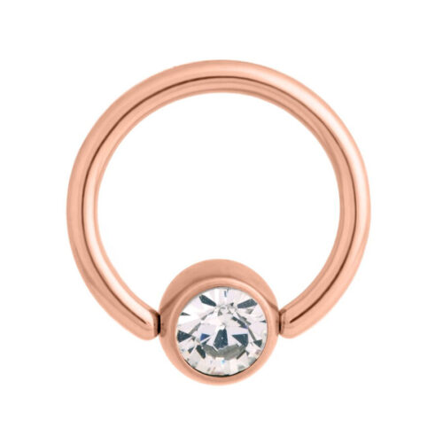 Flat Back Jewelled Clip in Ring - BCR Lävistysrengas