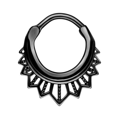 Tigerlily Septum Clicker - Musta metalli
