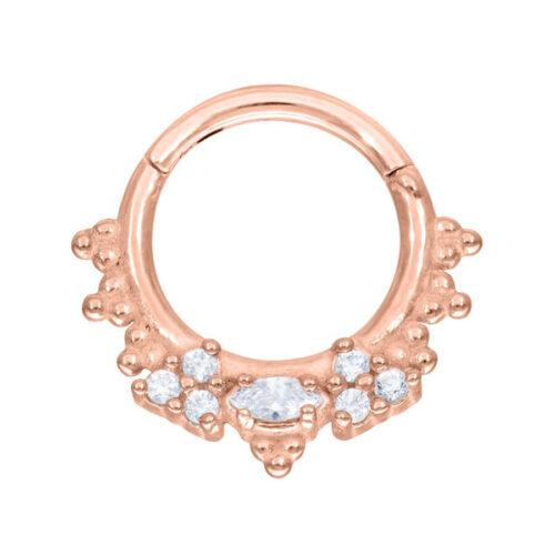 Sparkle Meadow - lävistysrengas - Ruusukultainen metalli