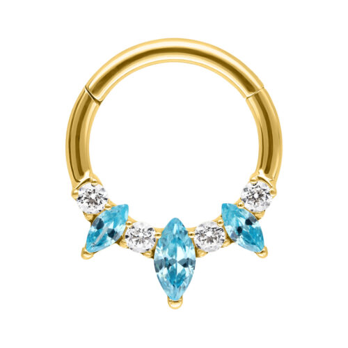 Marquise Hinged Septum Clicker -lävistysrengas