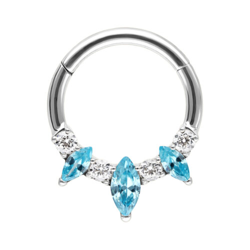 Marquise Hinged Septum Clicker -lävistysrengas