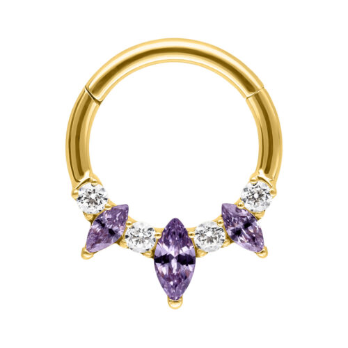 Marquise Hinged Septum Clicker -lävistysrengas
