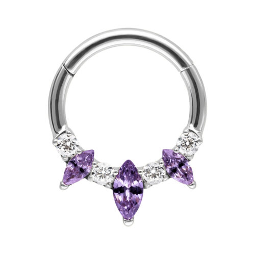 Marquise Hinged Septum Clicker -lävistysrengas