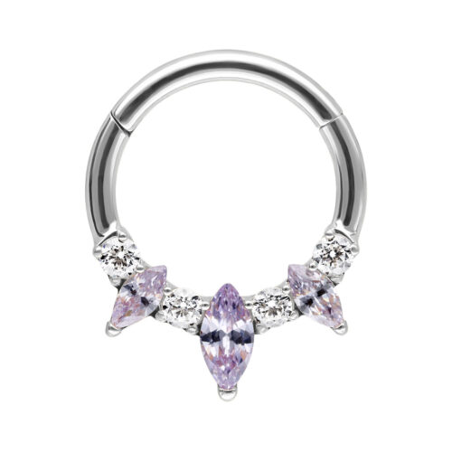 Marquise Hinged Septum Clicker -lävistysrengas