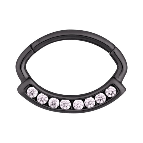 Channel Hinged Ring - Musta metalli