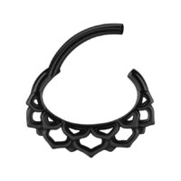 Blossom Clicker - Musta Piercing Musta Blossom Clicker septum-rengas kirurginteräksestä