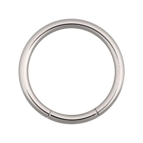 Hopeinen segmenttirengas kirurginteräksestä, 10mm halkaisija, 2,4mm paksuus