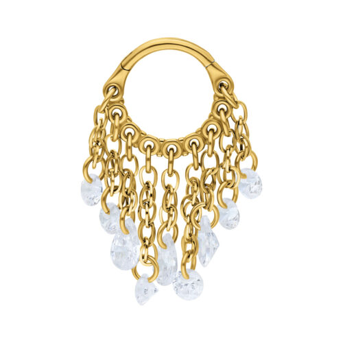 Waterfall Crystal Clicker - Lävistysrengas