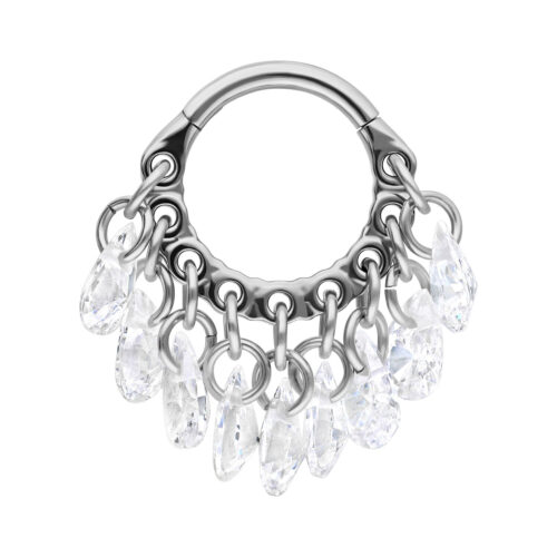 Dangling Crystals Clicker - Lävistysrengas