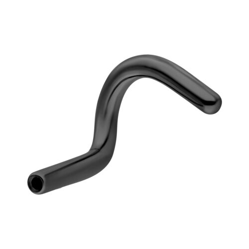 Push Fit Nosestud - hopeanvärinen nenäkorun varsi - Musta metalli