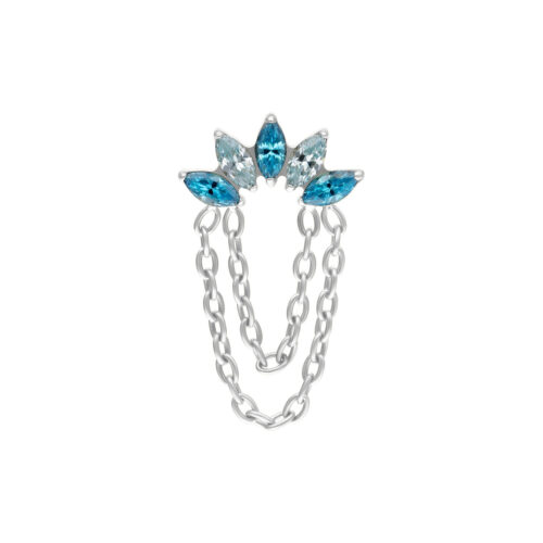 Push Fit Azure Bloom Crystal - koristeosa