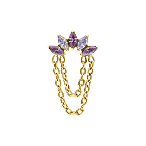 Push Fit Azure Bloom Crystal - koristeosa