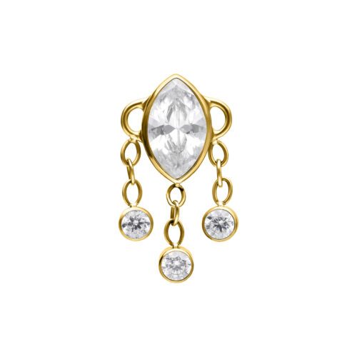 Push Fit Winter Crystals - Koristeosa - Kultainen metalli