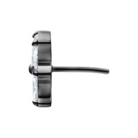 Sivukuva mustasta Push Fit Crystal Blossom -kärjestä, kirkas kristalli