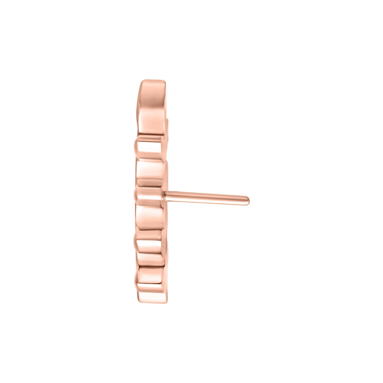 Ruusuinen Push Fit Leaf -lisäosa sivulta katsottuna valkoisella taustalla