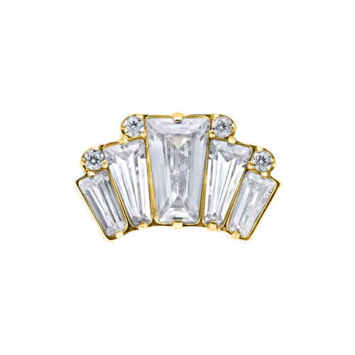 Push Fit Square Crystals - koristeosa - Kultainen metalli