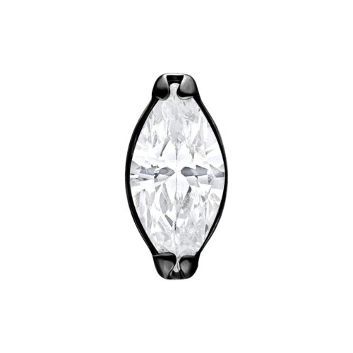 Push Fit Oval Crystal Attachment - Koristeosa - Musta metalli