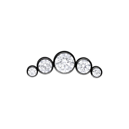 Push Fit 5 Crystal Bow Aufsatz - Musta metalli