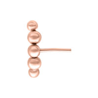 Ruusukultainen Push Fit -osa neljällä pallolla valkoisella taustalla