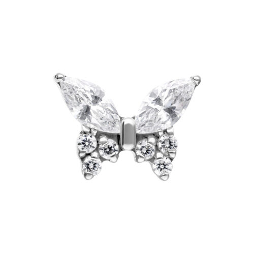 Push Fit Multi Jewelled Butterfly - koristeosa