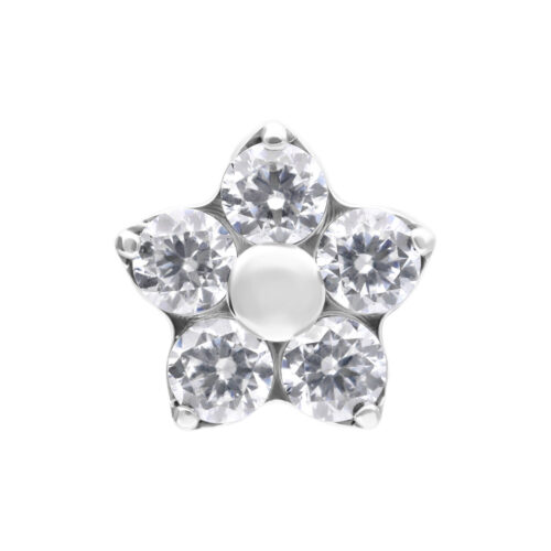 Push Fit Multi Jewelled Flower - koristeosa
