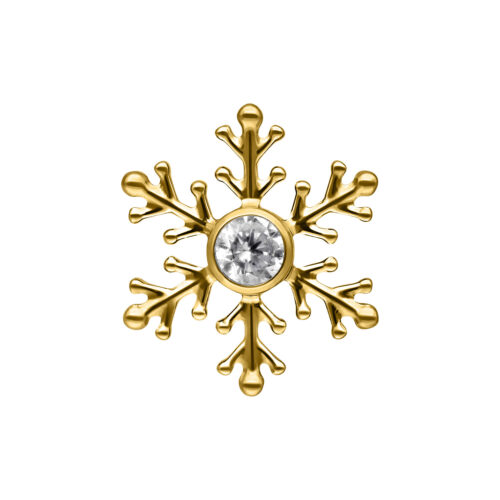 Push Fit Winter Snowflake - Koristeosa - Kultainen metalli