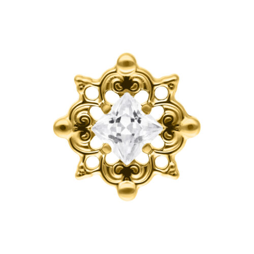 Push Fit Winter Crystal Ornament - Koristeosa - Kultainen metalli