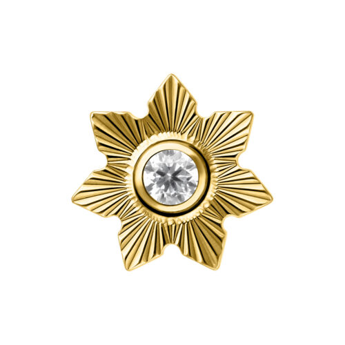 Push Fit Riffled Winter Jasmine - Koristeosa - Kultainen metalli