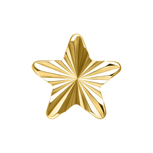 Push Fit Riffled Winter Star - Koristeosa - Kultainen metalli