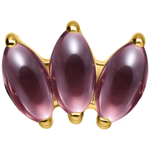 Push Fit Natural Gemstone Lotus Attachment