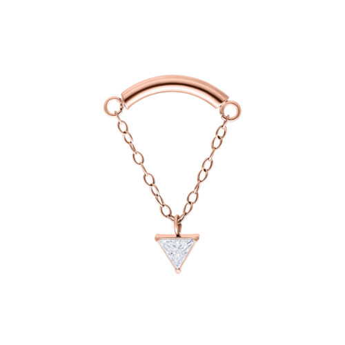 Triangle Hidden Helix Push Fit Aufsatz - Ruusukultainen metalli