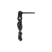 Musta Double Chain Helix Push Fit -lisäosa valkoisella taustalla