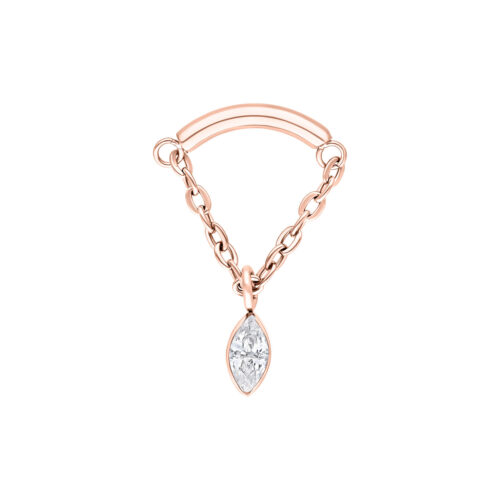 Crystal Triangle Hidden Helix Push Fit Attachment - Koristeosa