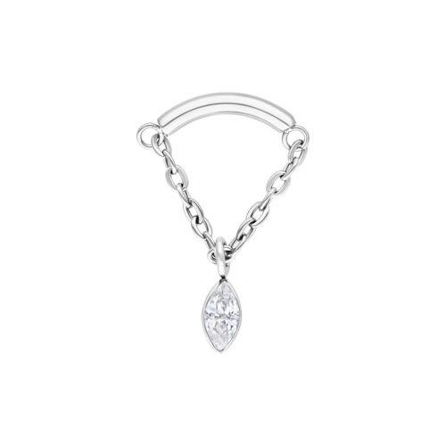 Crystal Triangle Hidden Helix Push Fit Attachment - Koristeosa