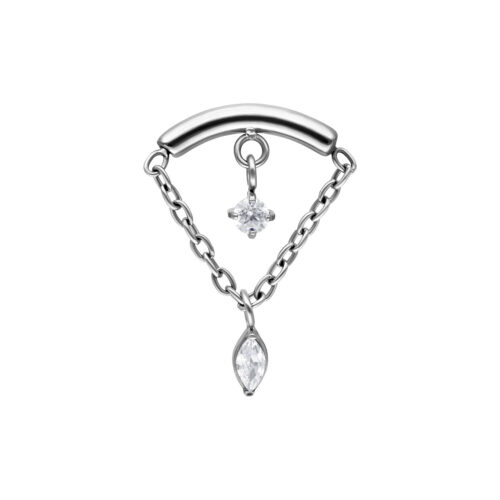 Double Jewelled Hidden Helix Push Fit - Koristeosa