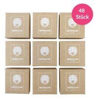 Neun braune Schmuckboxen mit Wildcat-Logo in 3x3 Anordnung auf weißem Hintergrund