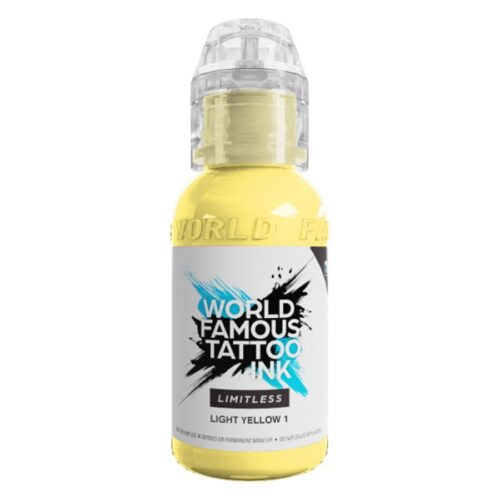 keltainen tatuointimuste - World Famous Ink Limitless Light Yellow 1