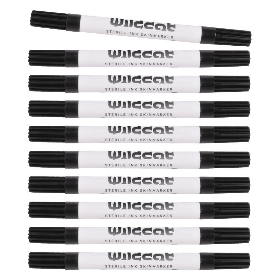 Musta ihomerkki valkoisella rungolla, Wildcat-logo, valkoisella taustalla