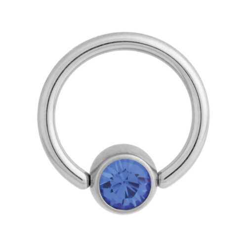 Flat Back Jewelled Clip in Ring - BCR Lävistysrengas